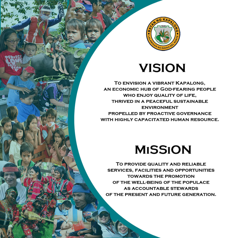 The municipality's Vision and Mission poster, whose full text is transcribed on this page